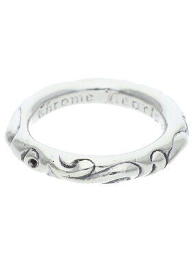 Chrome Hearts Scrl Band Scroll Silver Ring